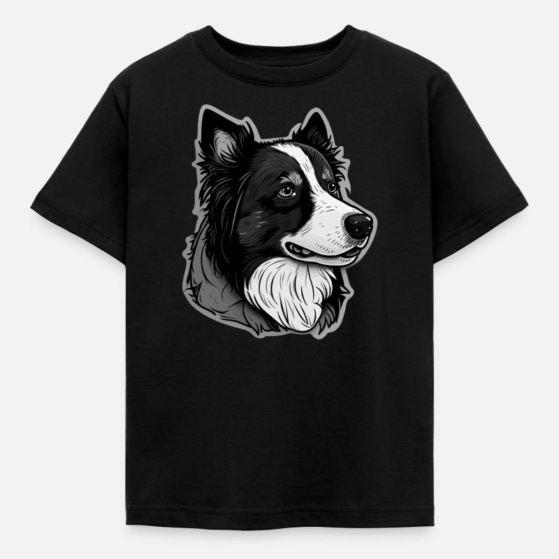 Border Collie - Maglietta per bambini - nero