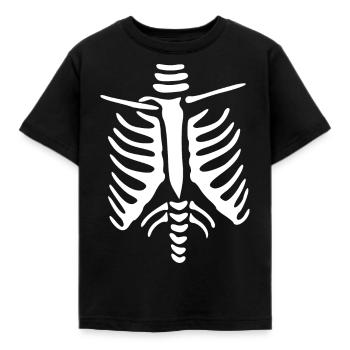 Halloween Squelette Costume d’os effrayant - T-shirt Enfant - noir - Devant - AI Model Kid Female (0cm)