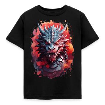 Sinistre dragon des ténèbres - T-shirt Enfant - noir - Devant - AI Model Kid Female (0cm)