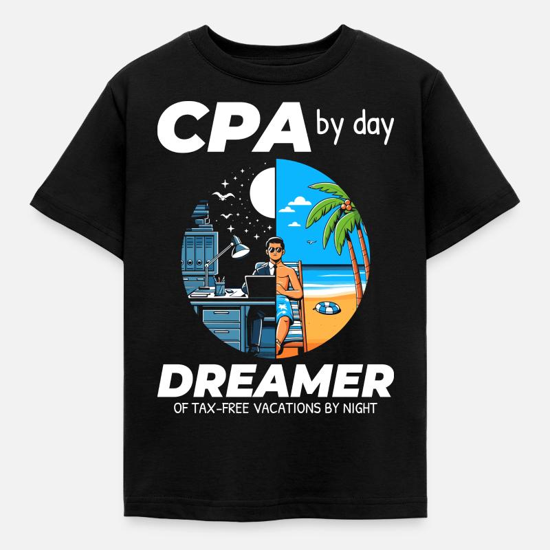 CPA Daydreams: Balancing Work and Bliss in Split - Kids' T-Shirt - black