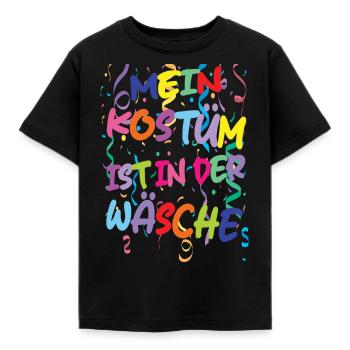 Déguisement de carnaval Mon costume est au lavage - T-shirt Enfant - noir - Devant - AI Model Kid Female (0cm)
