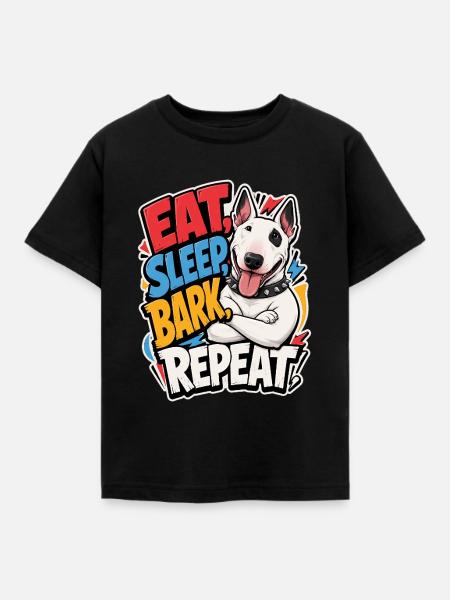 Bullterrier - Kinder T-Shirt - Schwarz