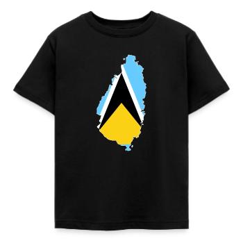 Saint Lucia - Kids' T-Shirt - black - Front - AI Model Kid Female (0cm)
