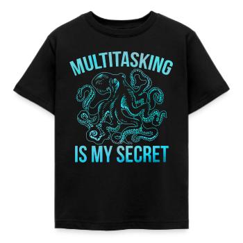 Octopus Squid Octopus Octopus - Kids' T-Shirt - black - Front - AI Model Kid Female (0cm)