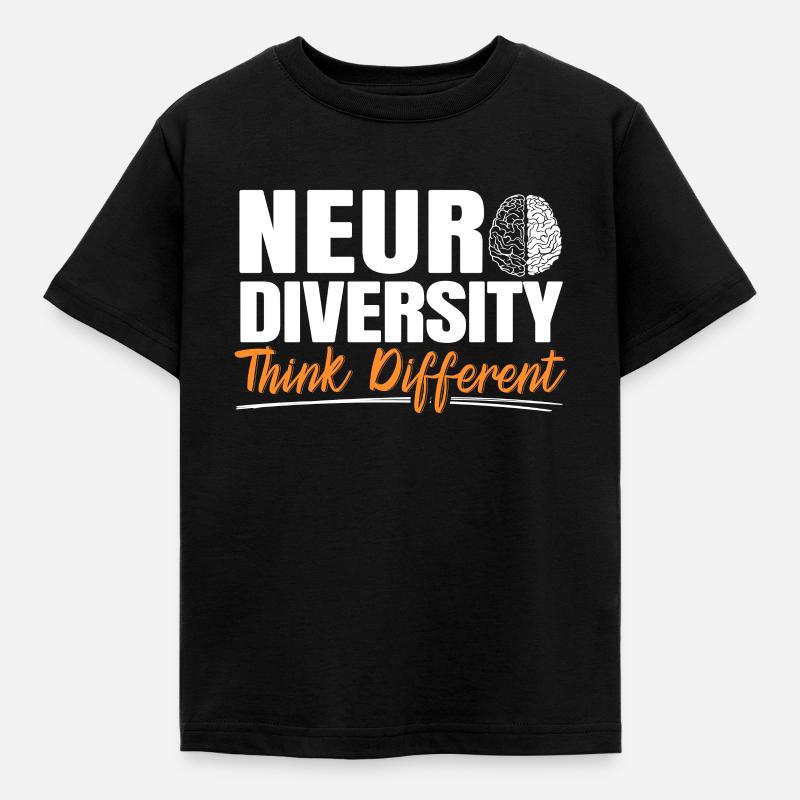 Neurodiversity Think Differently - Kids' T-Shirt - black