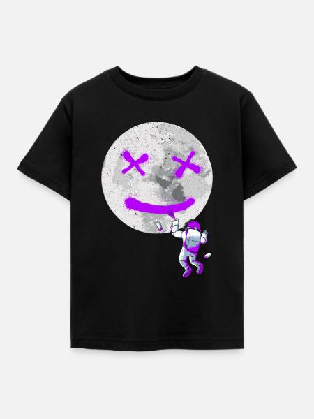 Graffiti Astronaut Street Art - Kinder T-Shirt - Schwarz