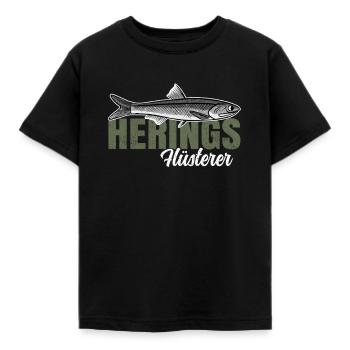 Heringe Angeln - Der Heringsflüsterer - Kinder T-Shirt - Schwarz - Vorne - AI Model Kid Female (0cm)