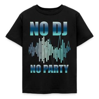 Kein DJ no party T-Shirt elektronische Musikparty - Kinder T-Shirt - Schwarz - Vorne - AI Model Kid Female (0cm)