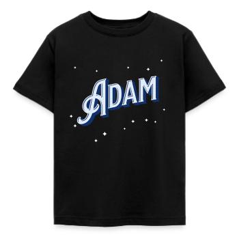 Adam name personalized - Kids' T-Shirt - black - Front - AI Model Kid Female (0cm)