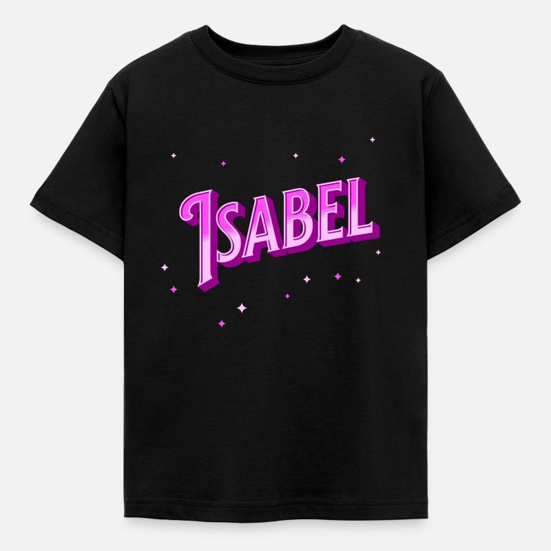 Isabel name personalized - Kids' T-Shirt - black