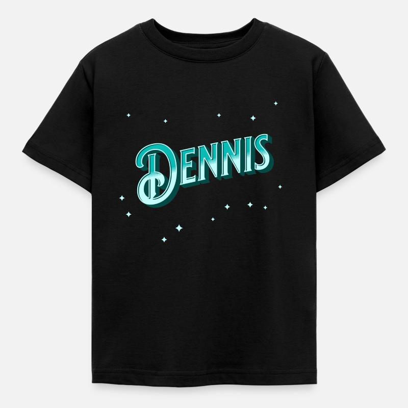 Dennis name personalized - Kids' T-Shirt - black