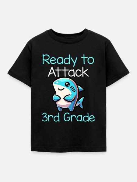 Ready To Attack 3rd Grade - Kinder T-Shirt - Schwarz