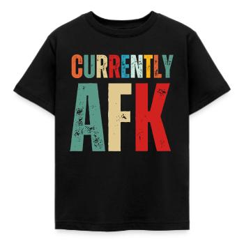 Aktuell AFK Funny Gaming Gamer Zitat - Kinder T-Shirt - Schwarz - Vorne - AI Model Kid Female (0cm)