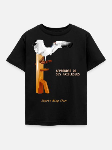 wing chun kran - Kinder T-Shirt - Schwarz