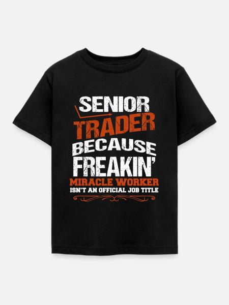 Senior Trader - Kinder T-Shirt - Schwarz