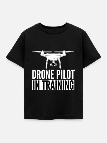 DRONE - Drone pilot in training - Kinder T-Shirt - Schwarz