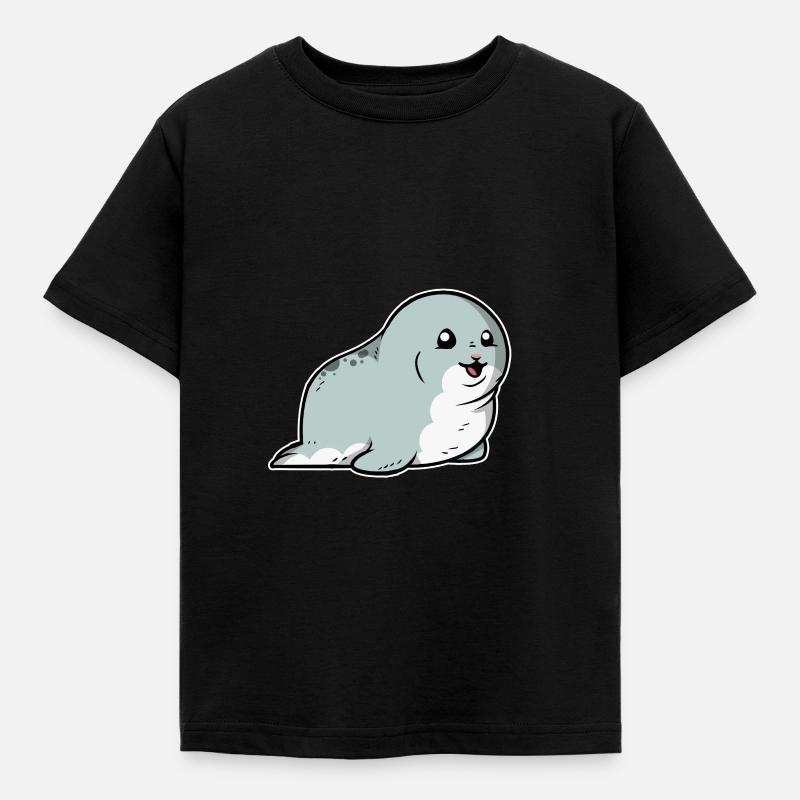 Phoque doux phoque cadeau phoque phoque - T-shirt Enfant - noir