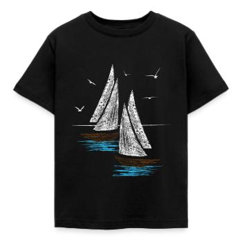 Segeln Segler Segelboot Skipper Segelschiff Hobby - Kinder T-Shirt - Schwarz - Vorne - AI Model Kid Female (0cm)