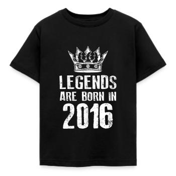 2016 legends born in - Kinder T-Shirt - Schwarz - Vorne - AI Model Kid Female (0cm)