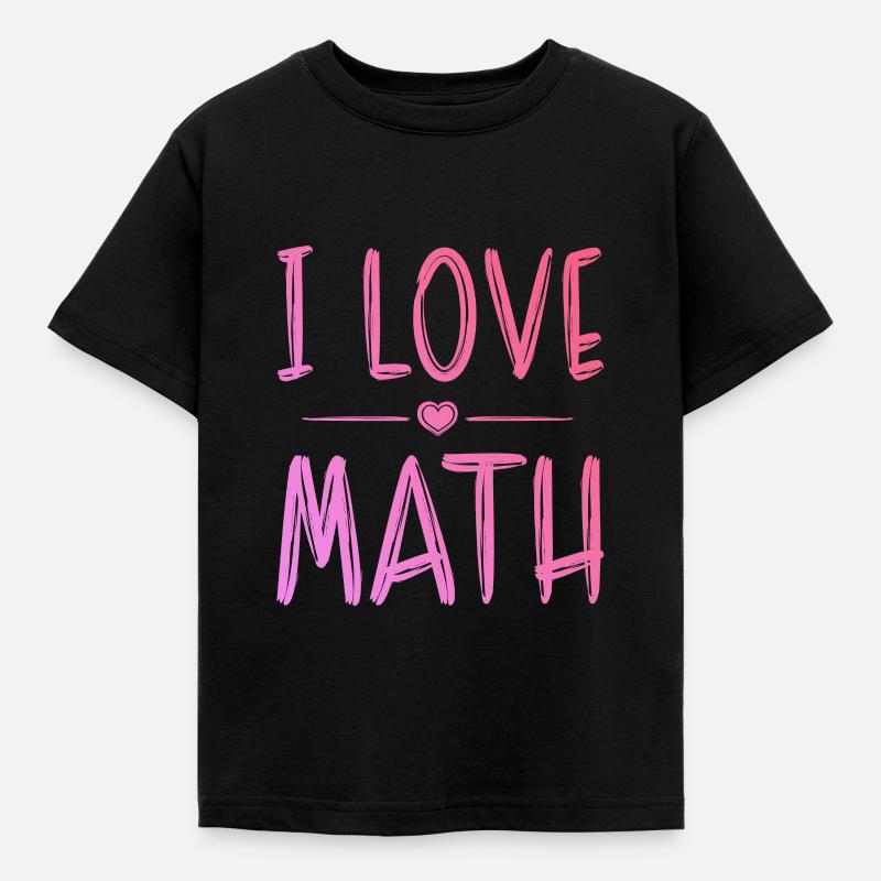 Ich liebe Mathe - Kinder T-Shirt - Schwarz