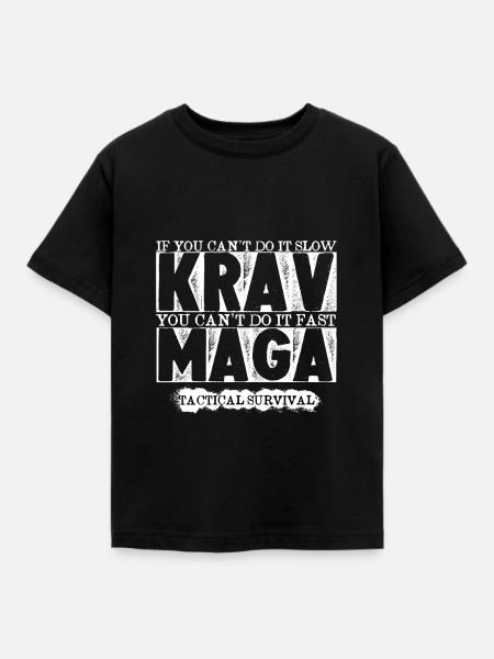Tactical Survival Krav Maga Geschenkidee - Kinder T-Shirt - Schwarz
