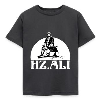 Hz.Ali resmi Imam Ali Zülfikar Alevi kilic - T-shirt Enfant - charbon - Devant - AI Model Kid Female (0cm)