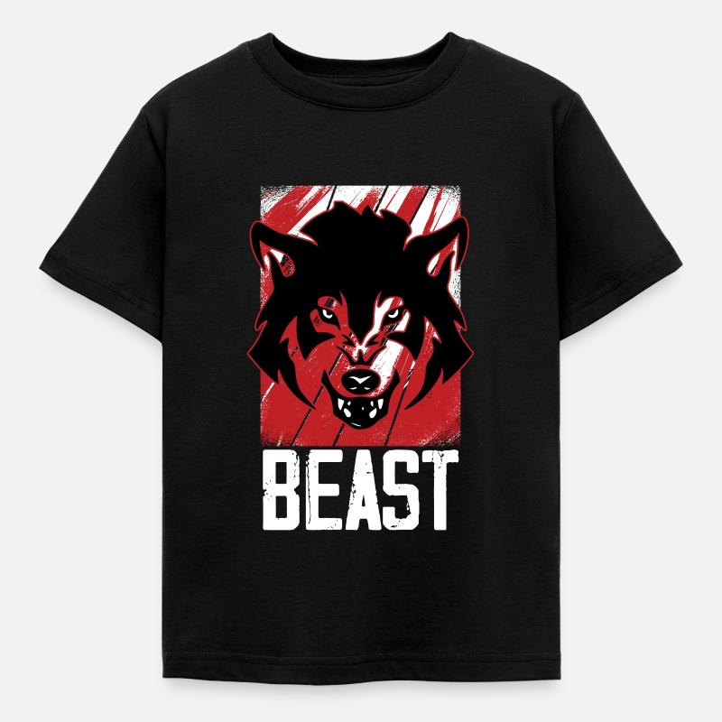 Loup Leitwolf cadeau chiot loups - T-shirt Enfant - noir