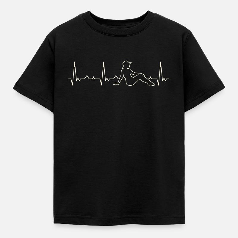 Chica de verano para tomar el sol. Corazón. Amor. - T-shirt Enfant - noir