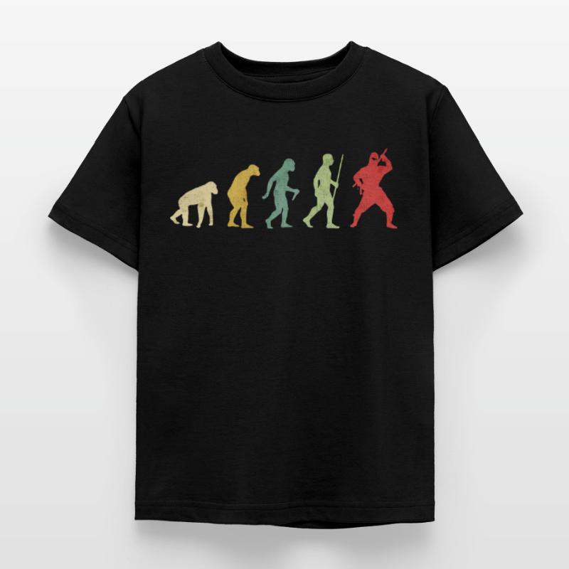 Ninja Pose Evolution T-shirt Enfant