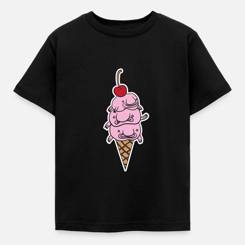 Cuillère à crème glacée Blobfish poisson glacé - T-shirt Enfant - noir