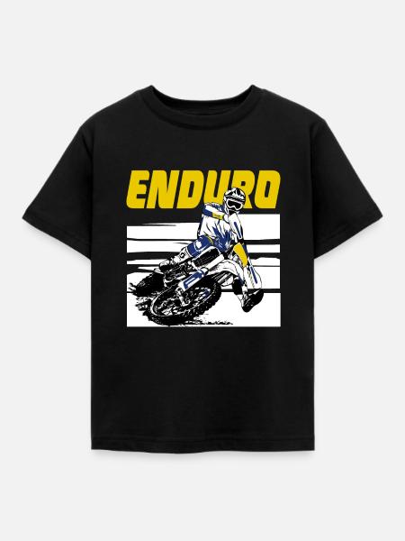 Enduro Offroad - Kinder T-Shirt - Schwarz