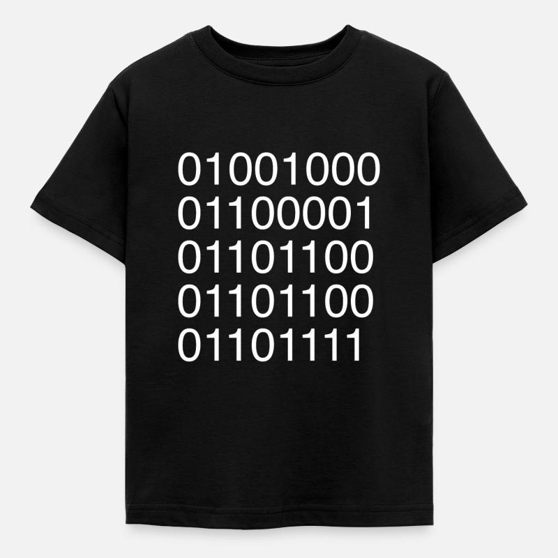 Informaticien code ASCII binaire - T-shirt Enfant - noir