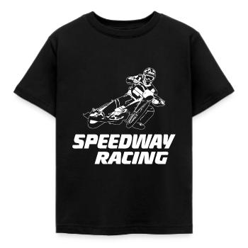 Speedway - Motorcycle Speedway - Kids' T-Shirt - black - Front - AI Model Kid Female (0cm)