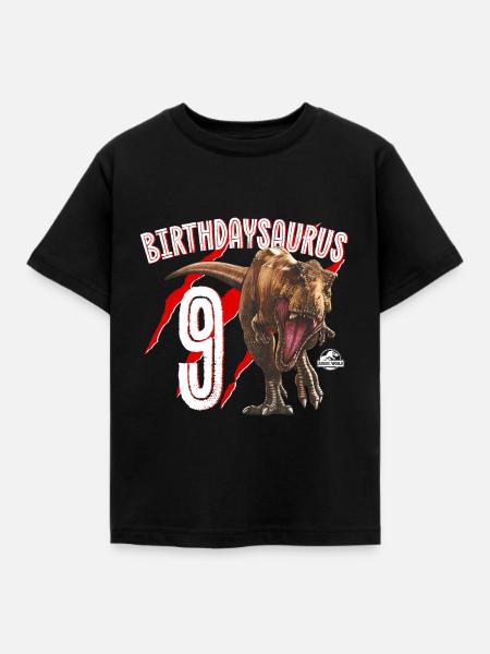 Jurassic World Anniversaire Birthdaysaurus 9 - T-shirt Enfant - noir