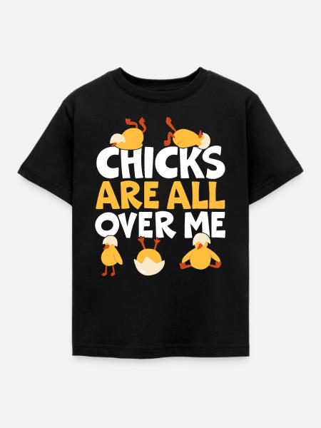 Hühnerzüchter Hühnerflüsterer Nutztier - Kinder T-Shirt - Schwarz