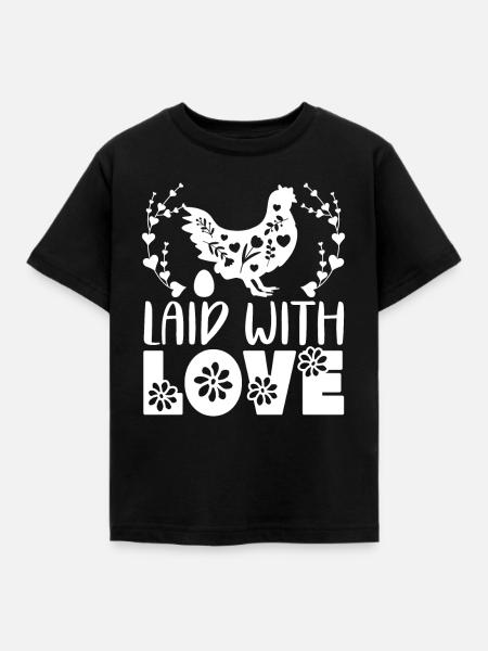Hühnerzüchter Hühnerflüsterer Nutztier - Kinder T-Shirt - Schwarz
