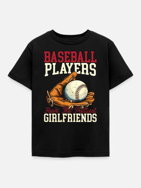 Baseball-Freundin Sportliebhaber Baseball-Fan - Kinder T-Shirt - Schwarz