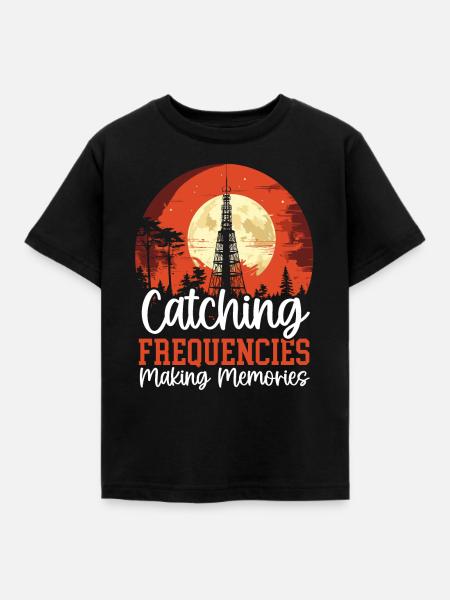 Amateurfunker Morsecode Radioaktivität - Kinder T-Shirt - Schwarz