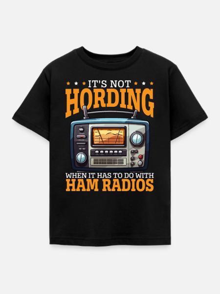 Amateurfunker Morsecode Radioaktivität - Kinder T-Shirt - Schwarz
