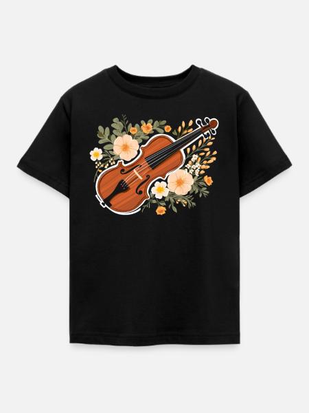 Fiddle Player Geiger, Instrumentenmusiker - Kinder T-Shirt - Schwarz
