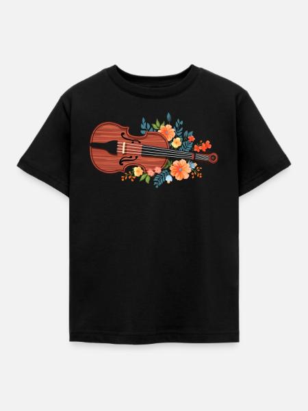 Fiddle Player Geiger, Instrumentenmusiker - Kinder T-Shirt - Schwarz