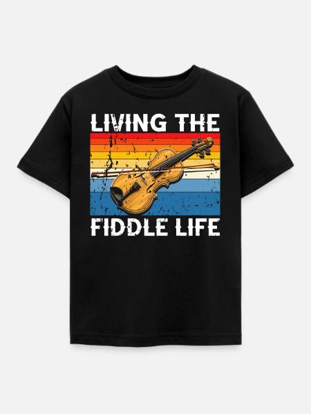 Fiddle Player Geiger, Instrumentenmusiker - Kinder T-Shirt - Schwarz