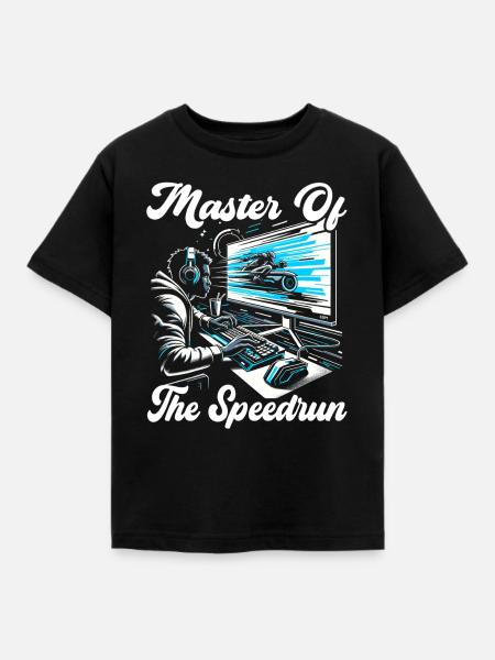Speedrunning Videospieler Gamer Gaming - Kinder T-Shirt - Schwarz