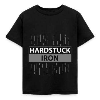 Hardstuck Iron - Kids' T-Shirt - black - Front - AI Model Kid Female (0cm)