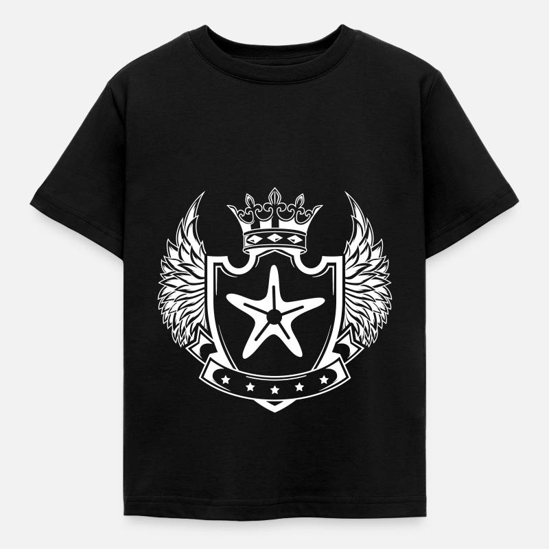 seestern icon symbol - Kinder T-Shirt - Schwarz