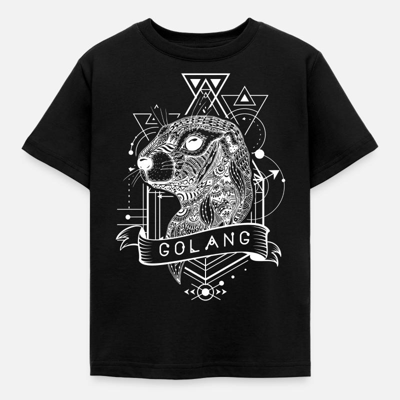 golang go Programmiersprache - Kinder T-Shirt - Schwarz