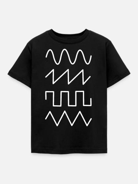 Synthétiseur Synthétiseur Audio Analog Waves - T-shirt Enfant - noir