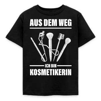 Kosmetik aus dem Weg ich bin Kosmetikerin Schminke - Kinder T-Shirt - Schwarz - Vorne - AI Model Kid Female (0cm)