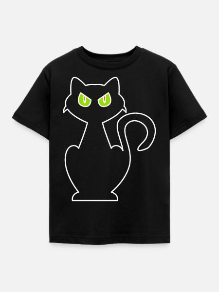 Wütende Katze - Kinder T-Shirt - Schwarz