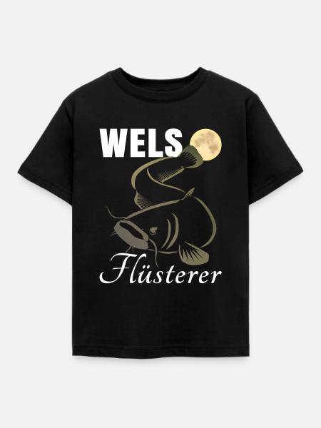 Wels Angeln - Kinder T-Shirt - Schwarz